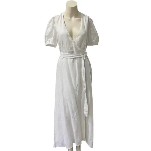 Reformation | Dresses | New Reformation Weiss 0 Linen V Neck Wrap Maxi Dress Xs White | Poshmark Reformation | Dresses | New Reformation Weiss 0 Linen V Neck Wrap Maxi Dress Xs White | Poshmark